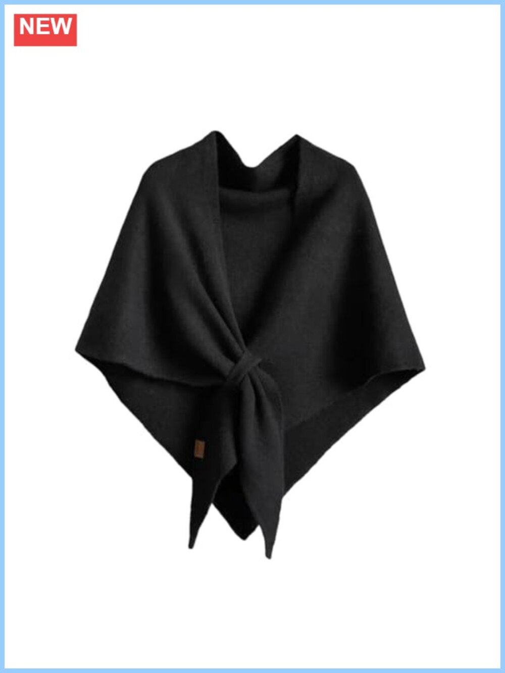 Women's Polyester Pashmina Shawl Wrap Knotted Poncho Cardigan Cape